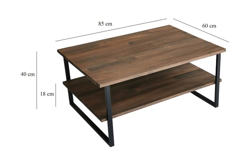 Alexelle Sofabord 85x60x85 cm - Brun - Møbler - Bord - Sofabord