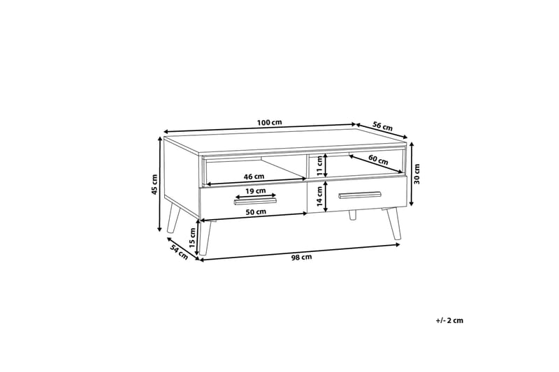 Alloa Sofabord 100 cm - Tre / Natur - Møbler - Bord - Sofabord