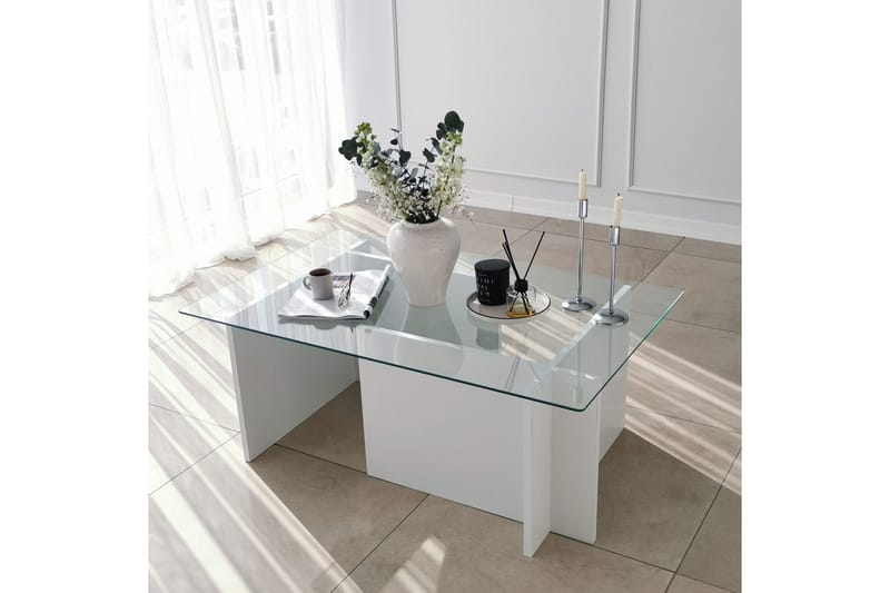 Almasi Sofabord 105x40x105 cm - Hvit - Møbler - Bord - Sofabord