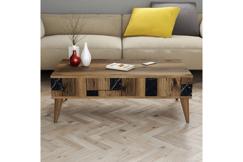 Alsacia Sofabord 105 cm - Mørkebrun/Svart - Møbler - Bord - Sofabord