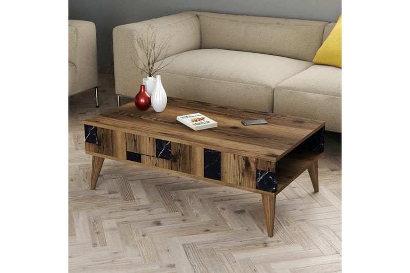 Alsacia Sofabord 105 cm - Mørkebrun/Svart - Møbler - Bord - Sofabord