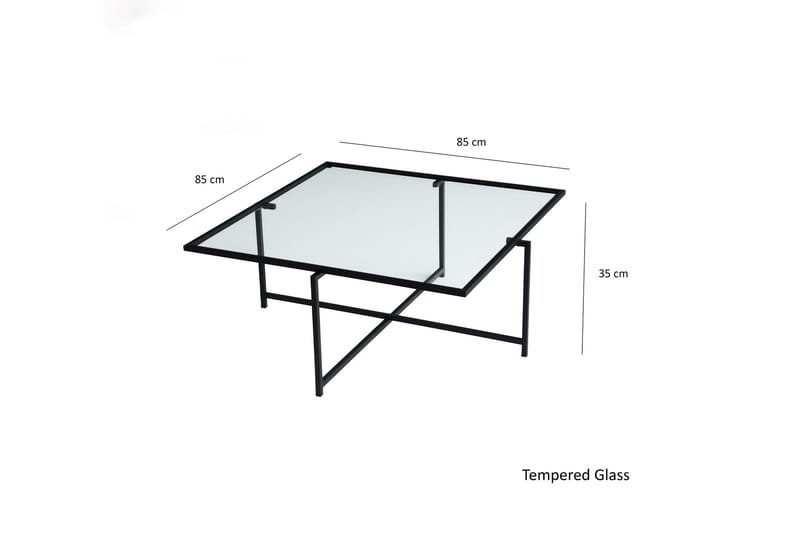 Alskaliden Sofabord 85x35x85 cm - Svart - Møbler - Bord - Sofabord