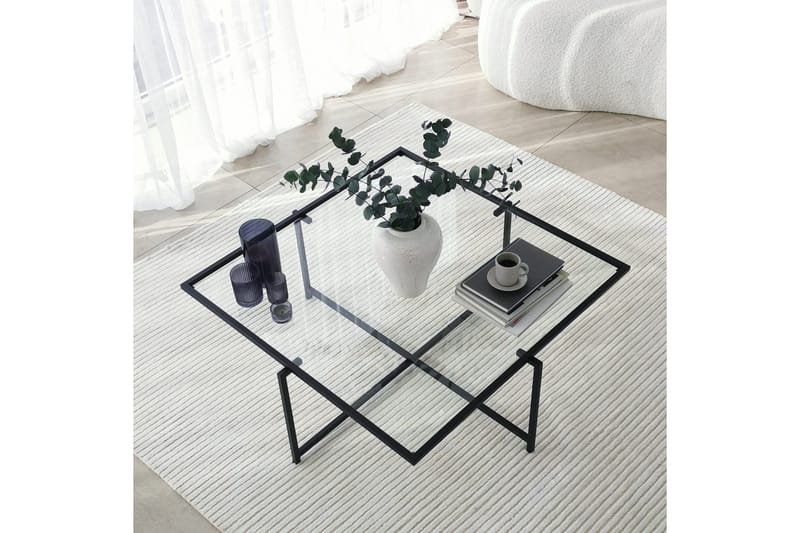 Alskaliden Sofabord 85x35x85 cm - Svart - Møbler - Bord - Sofabord