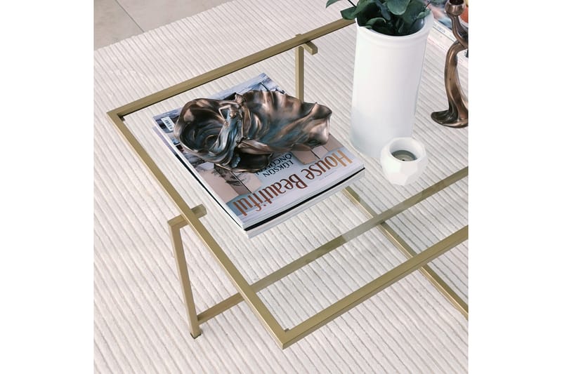 Alskaliden Sofabord 94x35x94 cm - Guld - Møbler - Bord - Sofabord