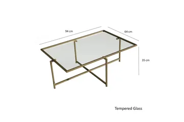 Alskaliden Sofabord 94x35x94 cm - Guld - Møbler - Bord - Sofabord