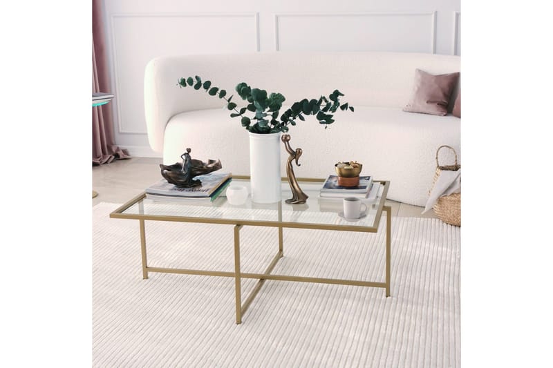 Alskaliden Sofabord 94x35x94 cm - Guld - Møbler - Bord - Sofabord