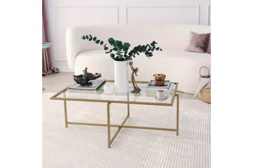 Alskaliden Sofabord 94x35x94 cm - Guld - Møbler - Bord - Sofabord