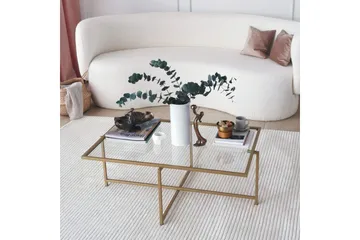 Alskaliden Sofabord 94x35x94 cm - Guld - Møbler - Bord - Sofabord