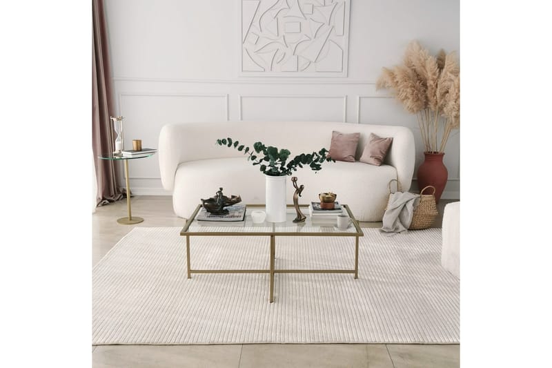 Alskaliden Sofabord 94x35x94 cm - Guld - Møbler - Bord - Sofabord