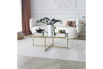 Alskaliden Sofabord 94x35x94 cm - Guld - Møbler - Bord - Sofabord