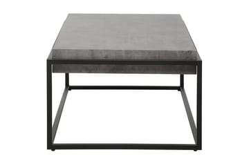 Altos Rektangulært Sofabord 64 cm i Tre og Metall med Betongeffekt - Grå - Møbler - Bord - Sofabord