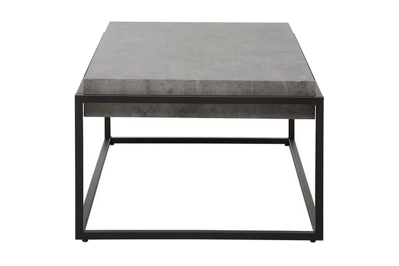 Altos Rektangulært Sofabord 64 cm i Tre og Metall med Betongeffekt - Grå - Møbler - Bord - Sofabord