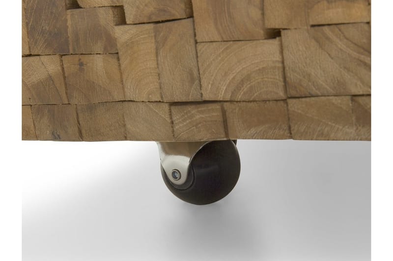Amlin Sofabord 110 cm på Hjul - Brun/Svart - Sofabord - Sofabord med hjul