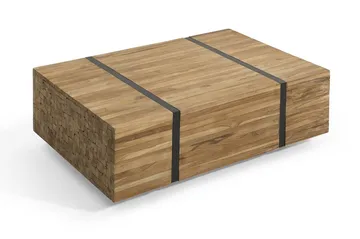Amlin Sofabord 110 cm på Hjul - Brun/Svart - Møbler - Bord - Sofabord