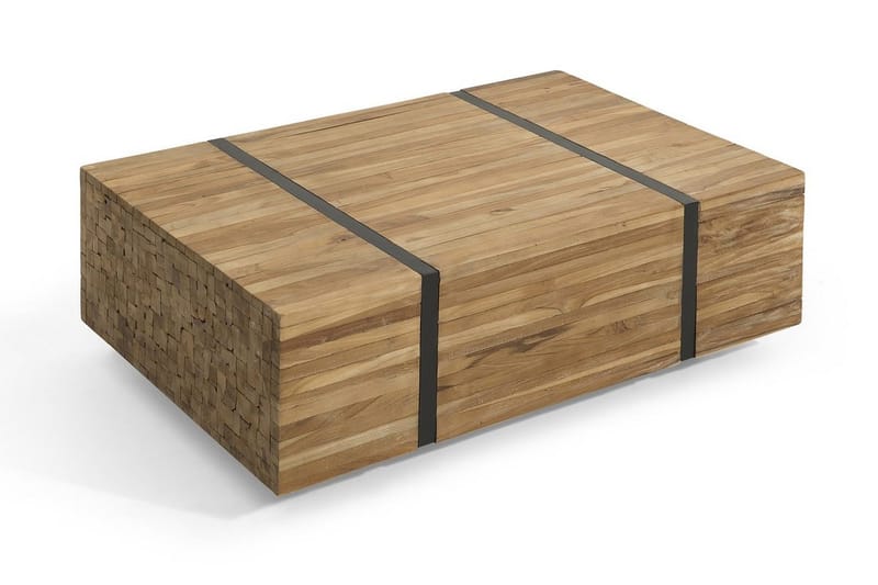 Amlin Sofabord 110 cm på Hjul - Brun/Svart - Møbler - Bord - Sofabord