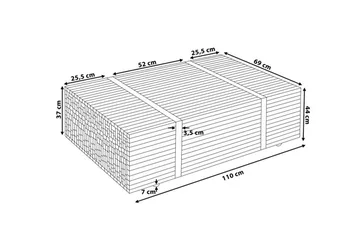 Amlin Sofabord 110 cm på Hjul - Brun/Svart - Møbler - Bord - Sofabord