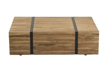 Amlin Sofabord 110 cm på Hjul - Brun/Svart - Møbler - Bord - Sofabord