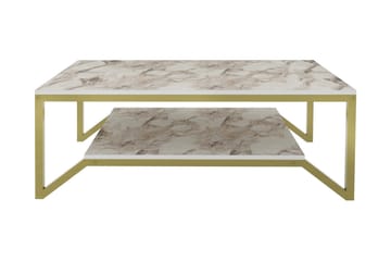 Andifli Sofabord 60x45,8x120 cm - Gull/Hvit - Møbler - Bord - Sofabord