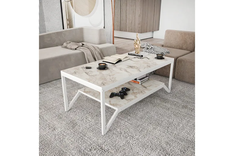 Andifli Sofabord 60x45,8x120 cm - Hvit - Møbler - Bord - Sofabord