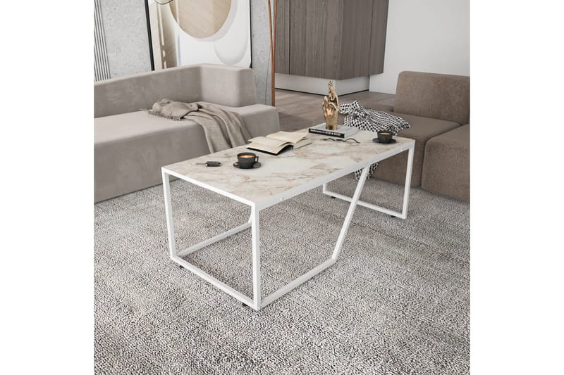 Andifli Sofabord 60x48x120 cm - Hvit - Møbler - Bord - Sofabord