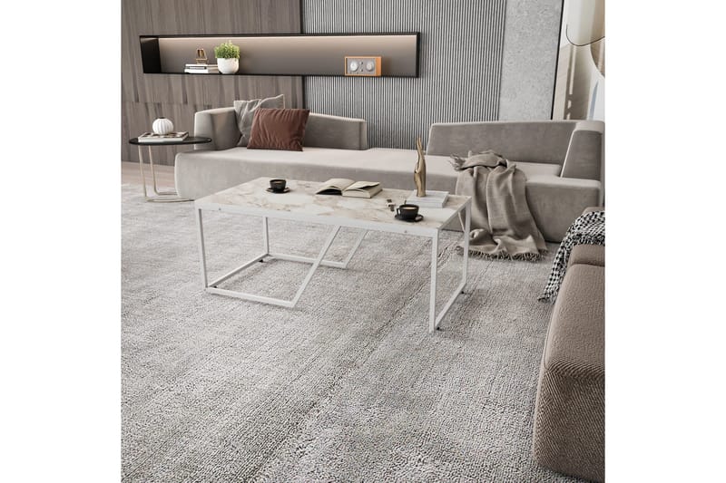 Andifli Sofabord 60x48x120 cm - Hvit - Møbler - Bord - Sofabord