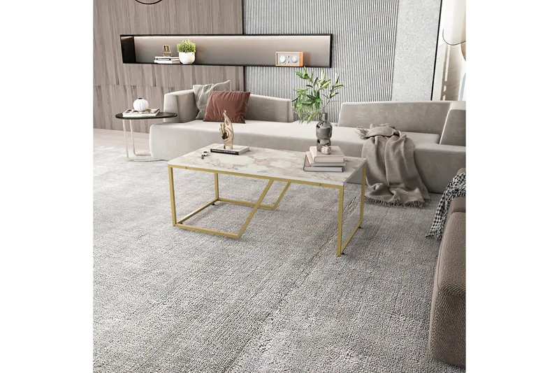 Andifli Sofabord 60x48x120 cm - Hvit - Møbler - Bord - Sofabord