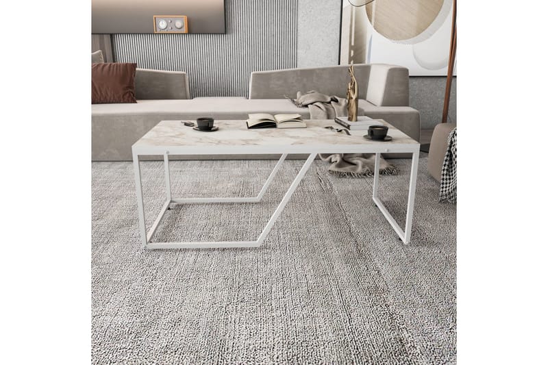 Andifli Sofabord 60x48x120 cm - Hvit - Møbler - Bord - Sofabord