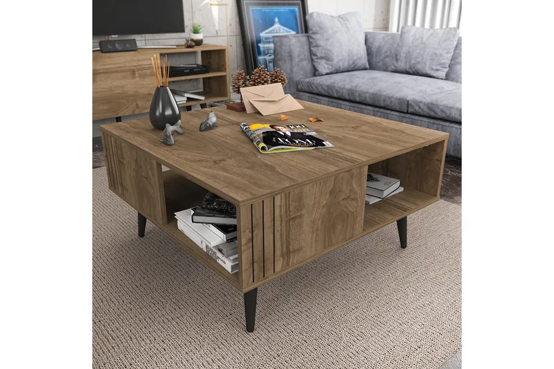 Andifli Sofabord 89,6x46,5x89,6 cm - Brun - Møbler - Bord - Sofabord