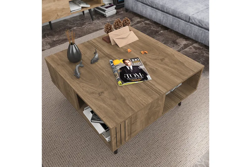 Andifli Sofabord 89,6x46,5x89,6 cm - Brun - Møbler - Bord - Sofabord