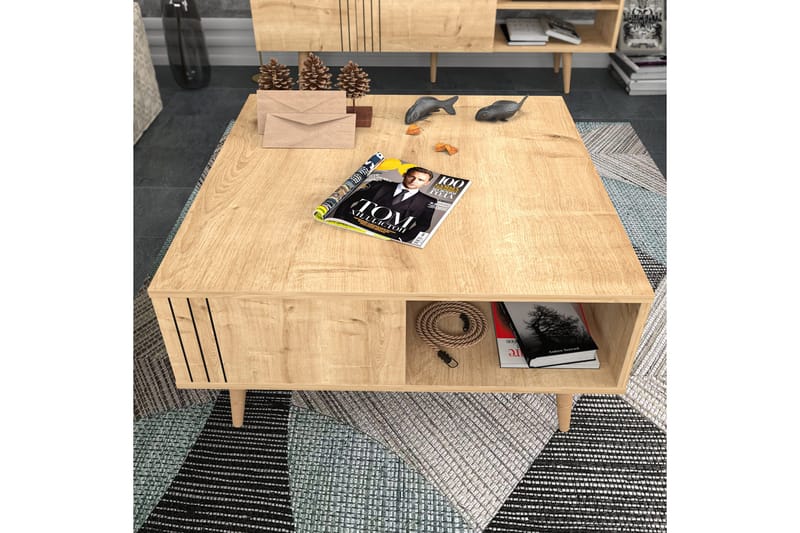 Andifli Sofabord 89,6x46,5x89,6 cm - Eik - Møbler - Bord - Sofabord