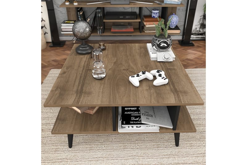 Andifli Sofabord 89x44x89 cm - Brun - Møbler - Bord - Sofabord