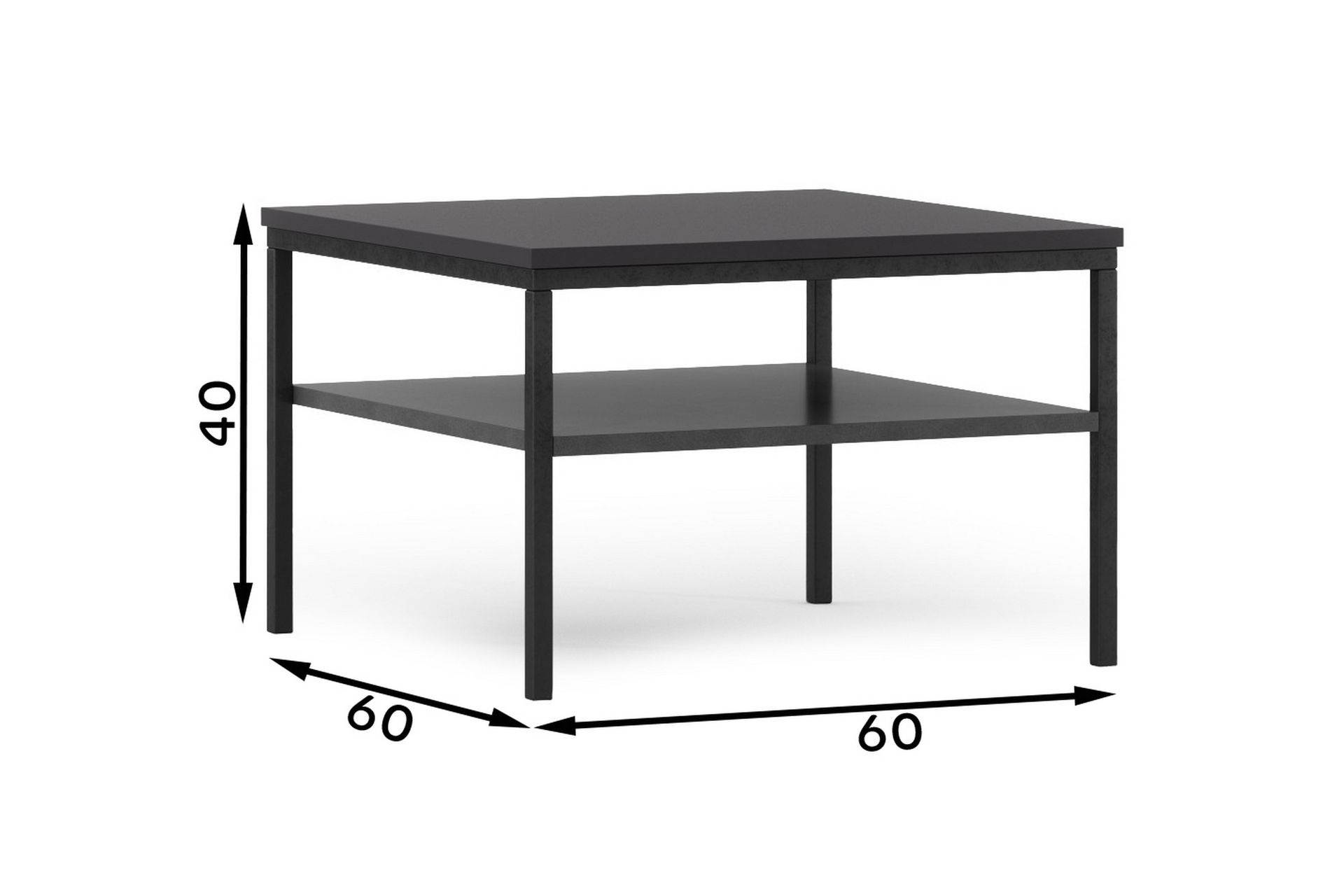 Anjal Sofabord 60 cm - Svart - Møbler - Bord - Sofabord