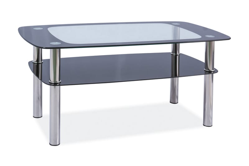 Aravan Sofabord 100 cm - Glass/Sølv - Møbler - Bord - Sofabord