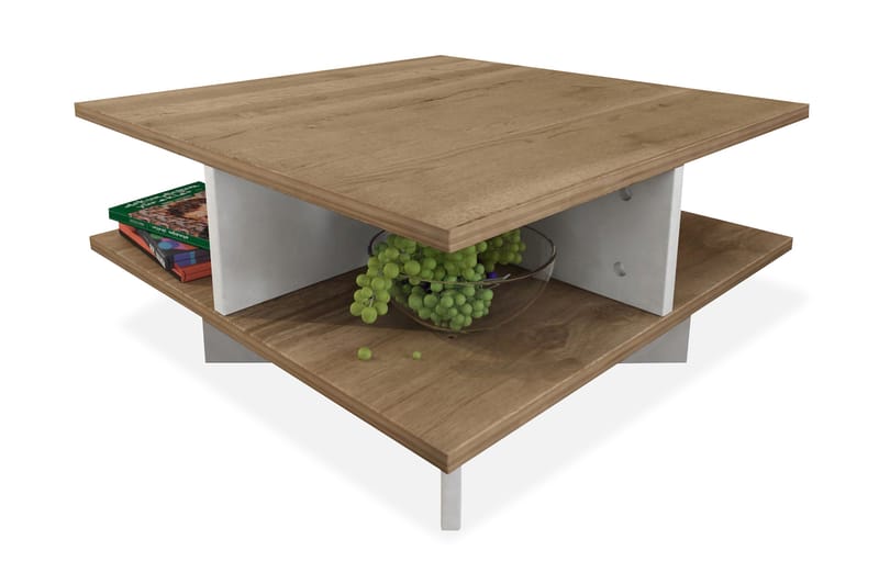 Asillane Sofabord 60 cm - Valnøttsbrun/Hvit - Møbler - Bord - Sofabord