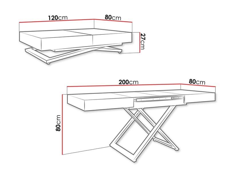 Avendi sofabord 120 cm - Svart, hvit marmor - Møbler - Bord - Sofabord