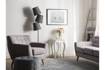 Avon 38 cm Kvadratisk Sofabord med Oppbevaring i Malt Tre - Hvit - Møbler - Bord - Sofabord