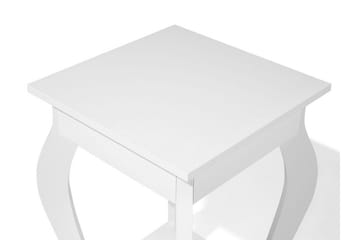 Avon 38 cm Kvadratisk Sofabord med Oppbevaring i Malt Tre - Hvit - Møbler - Bord - Sofabord