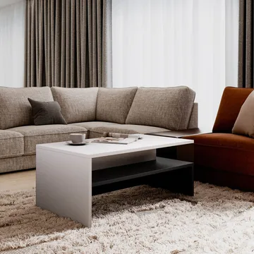 Sofabord Baros - Hvit Laminat - Møbler - Bord - Sofabord