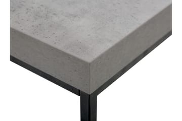 Barreras Rektangulært Salongbord i Metall med Betonglook - Grå - Møbler - Bord - Sofabord