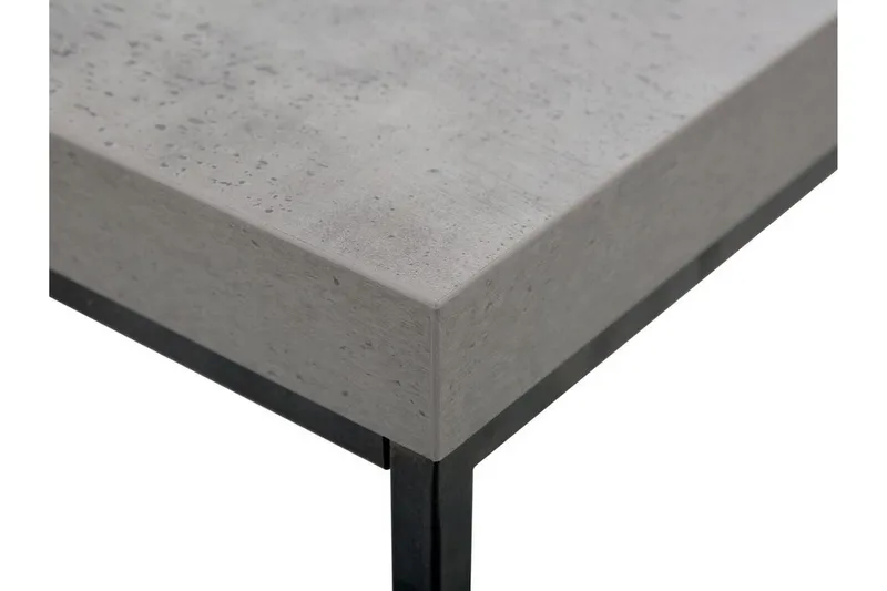 Barreras Rektangulært Salongbord i Metall med Betonglook - Grå - Møbler - Bord - Sofabord