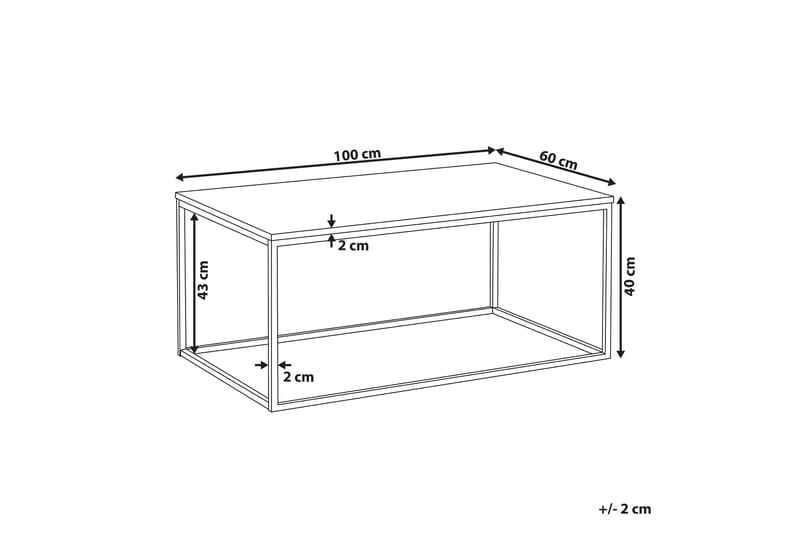 Barreras Sofabord 100 cm - Lysebrun/Svart - Møbler - Bord - Sofabord