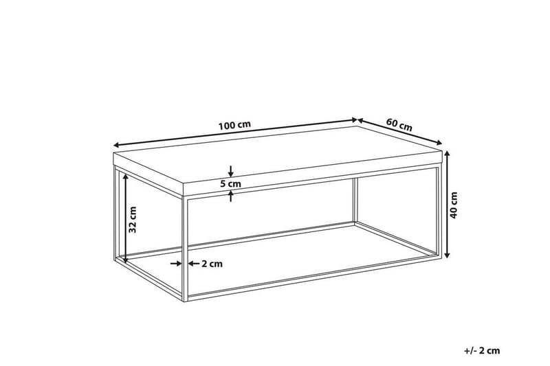 Barreras Sofabord 100 cm - Lysebrun/Svart - Møbler - Bord - Sofabord