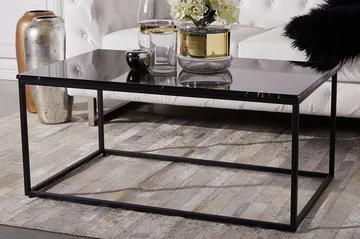 Barreras Sofabord 100 cm Marmormønster - Svart - Møbler - Bord - Sofabord