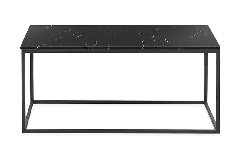 Barreras Sofabord 100 cm Marmormønster, Svart