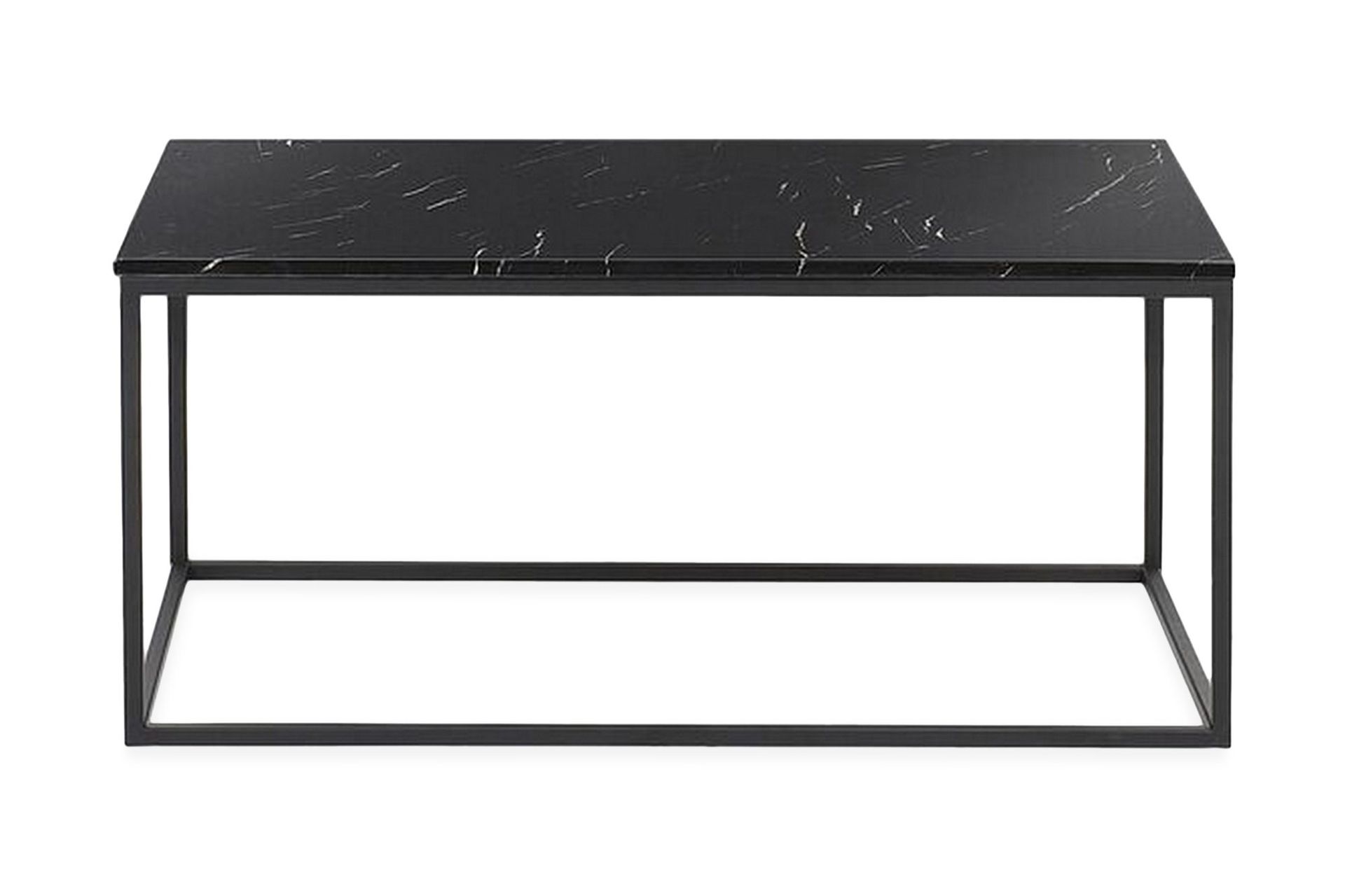 Barreras Sofabord 100 cm Marmormønster - Svart