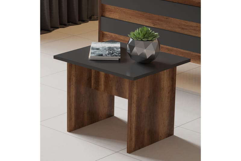 Barrock Sofabord 60 cm - Teak/Antrasitt - Sofabord