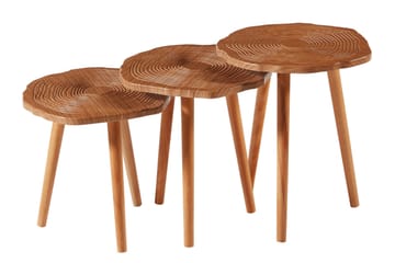 Bauksa Settbord 40x47x40 cm Rundt - Brun - Møbler - Bord - Sofabord
