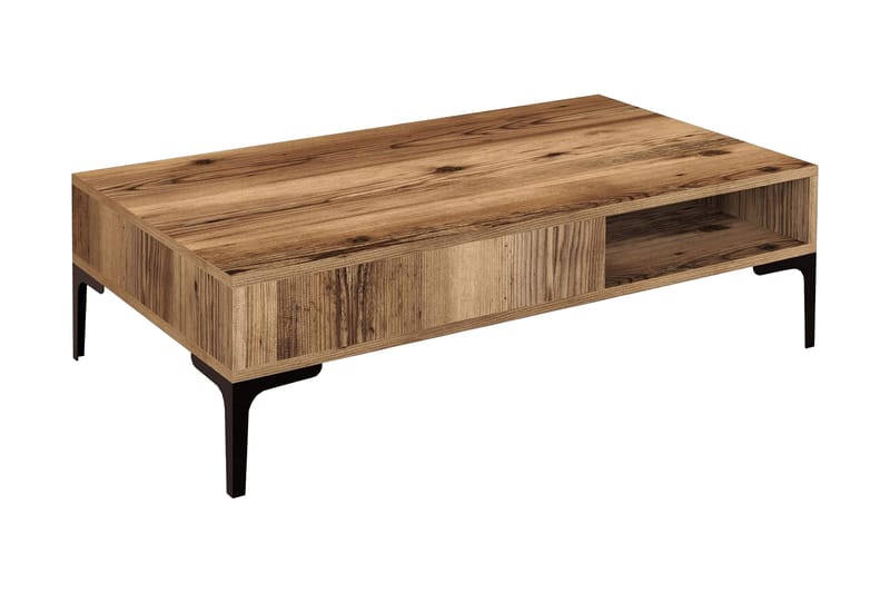 Bauksa Sofabord 105x32,6x105 cm - Brun - Møbler - Bord - Sofabord