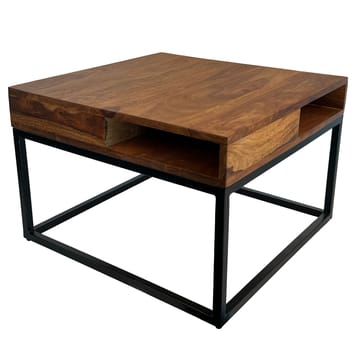 Beleri sofabord 60 cm kvadratisk - Varm brun og svart - Møbler - Bord - Sofabord - Sofabord med oppbevaring