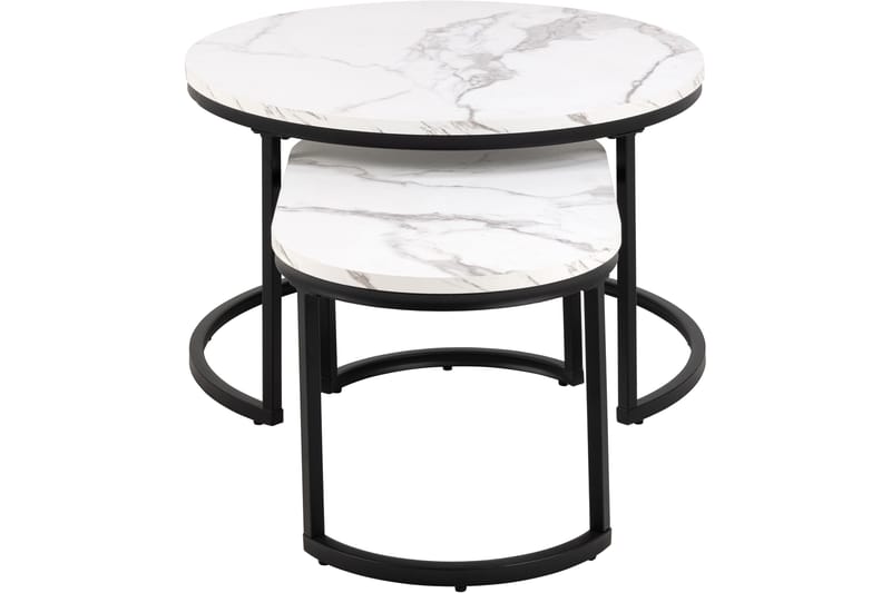 Belgrat Sofabord 70 cm Rund - Hvid - Møbler - Bord - Sofabord